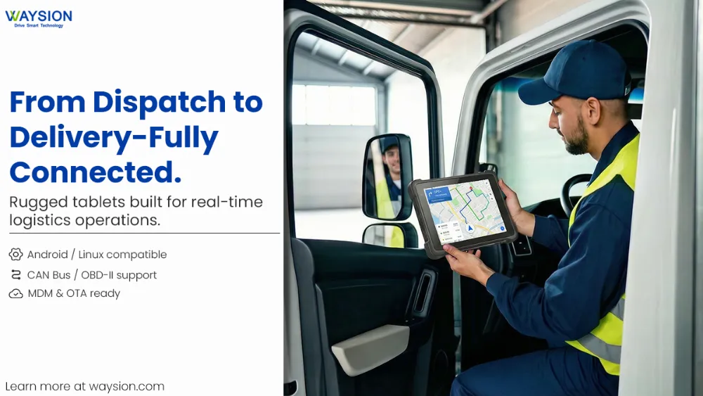 From Dispatch to Delivery Fully Connected WT08M8Y Rugged Tablet For Fleet Management