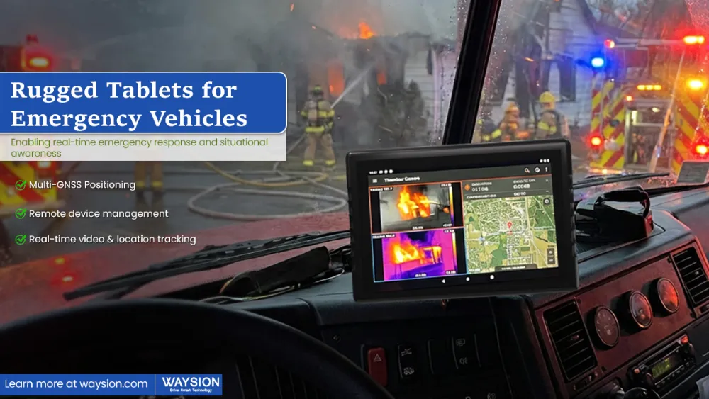 Rugged Tablets for Emergency Vehicles V7S Rugged Tablet For Fleet Management