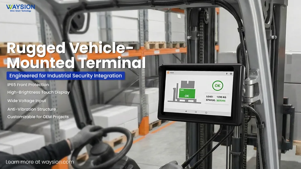 Rugged Vehicle Mounted Terminal V7S Rugged Tablet For Forklift Safety