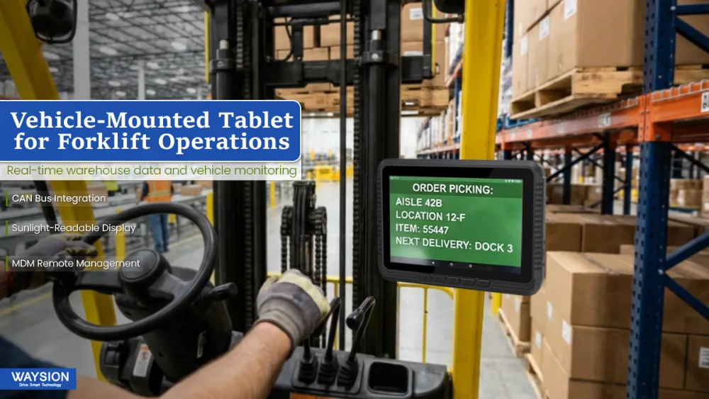 Vehicle Mounted Tablet for Forklift Operations SYV10A Rugged Tablet For Forklift Safety