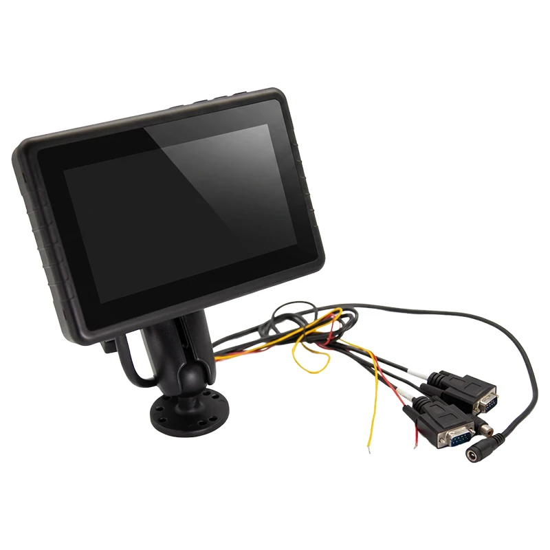 V7S with RAM mount and pigtail connected in vehicle cabin