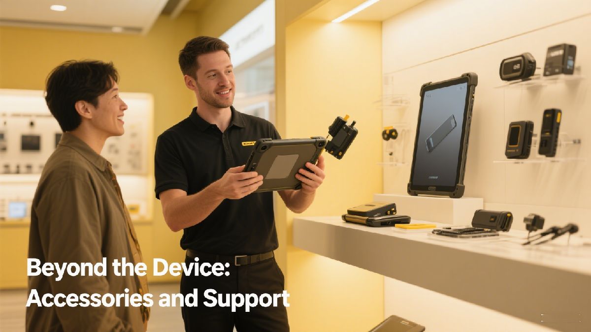 rugged tablet PC with glove-friendly touchscreen