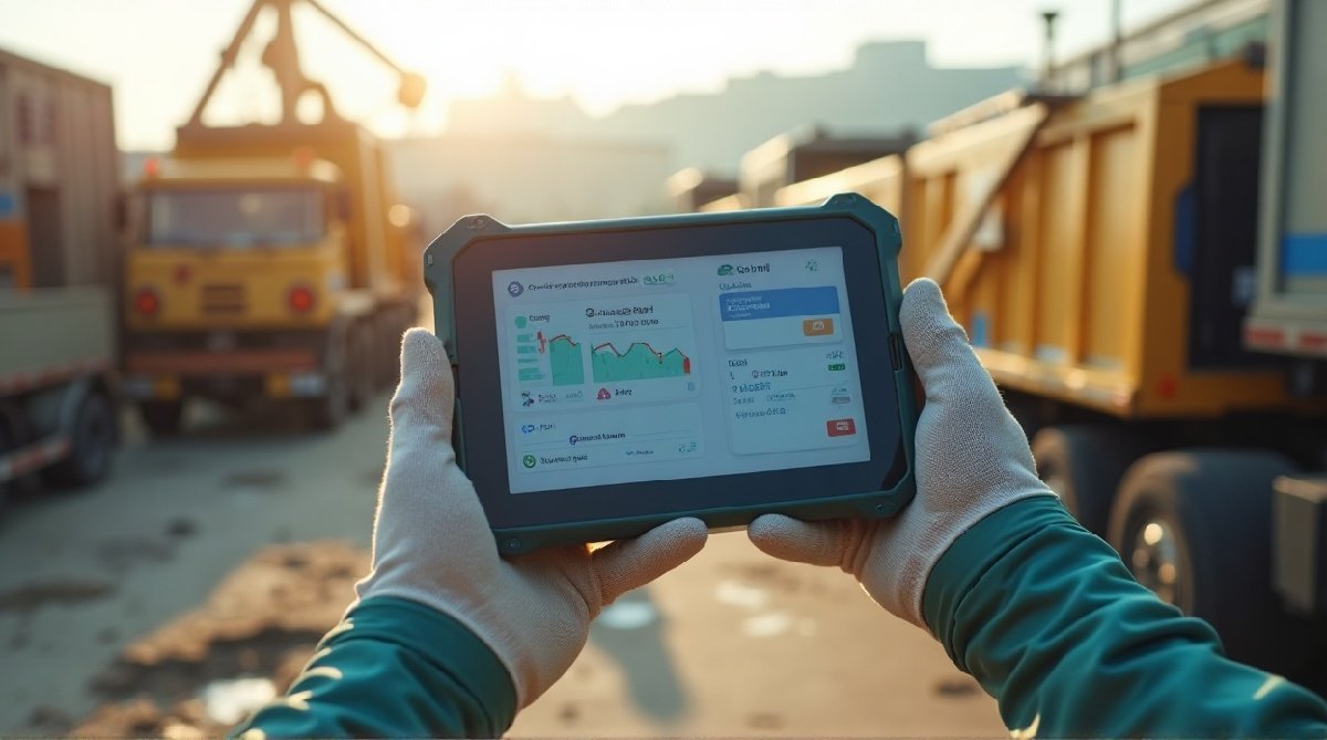 rugged tablets for weighbridge operations at waste sites