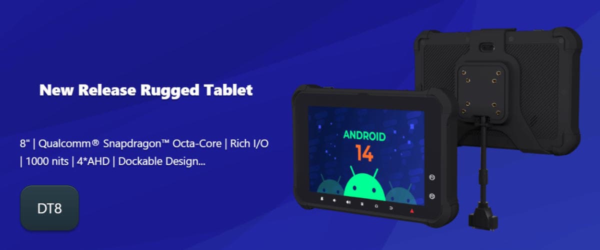 8 Inch Rugged Tablet Android 14 OS