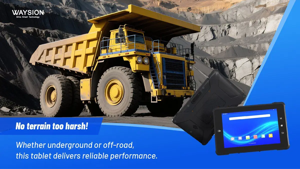 waysion-q777-android-14-rugged-vehicle-tablet-mining