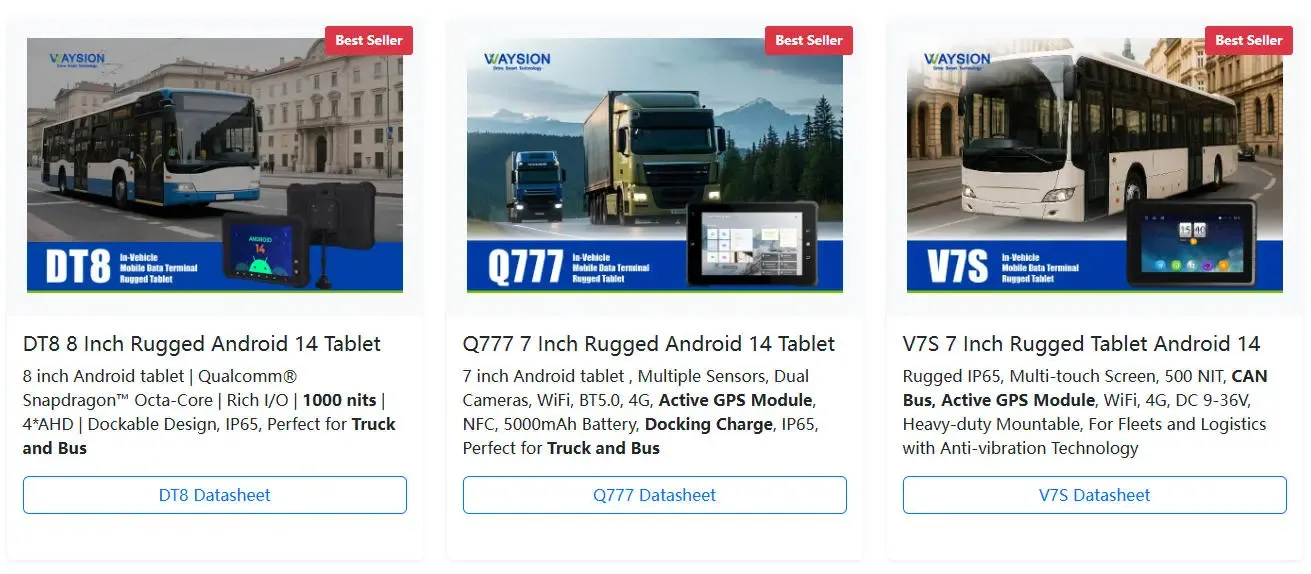 rugged vehicle tablet 7-inch