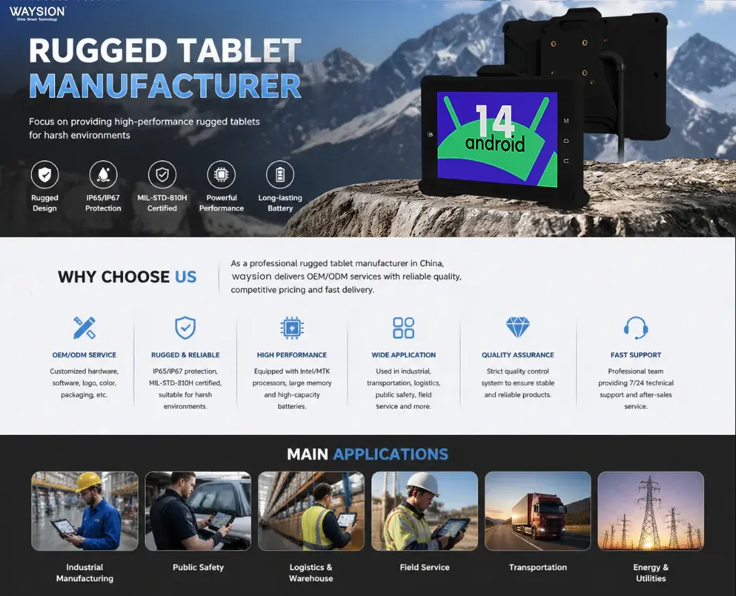 professional rugged tablet manufacturer in China