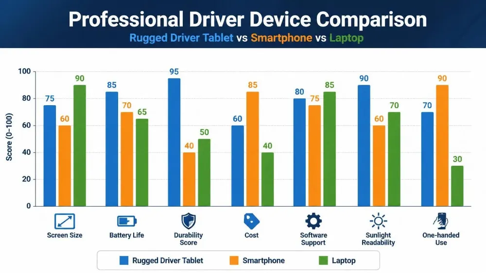 How Rugged Driver Tablets Boost Fleet Operational Efficiency