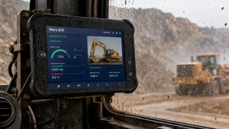 Mars 876 Rugged Vehicle Tablet for Underground Mining | CAN Bus & 4G Telematics