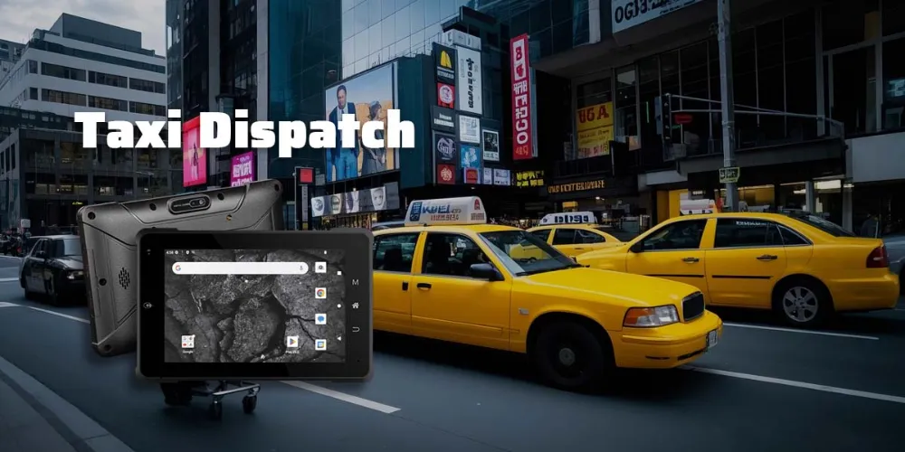 Taxi fleet management with vehicle rugged tablet