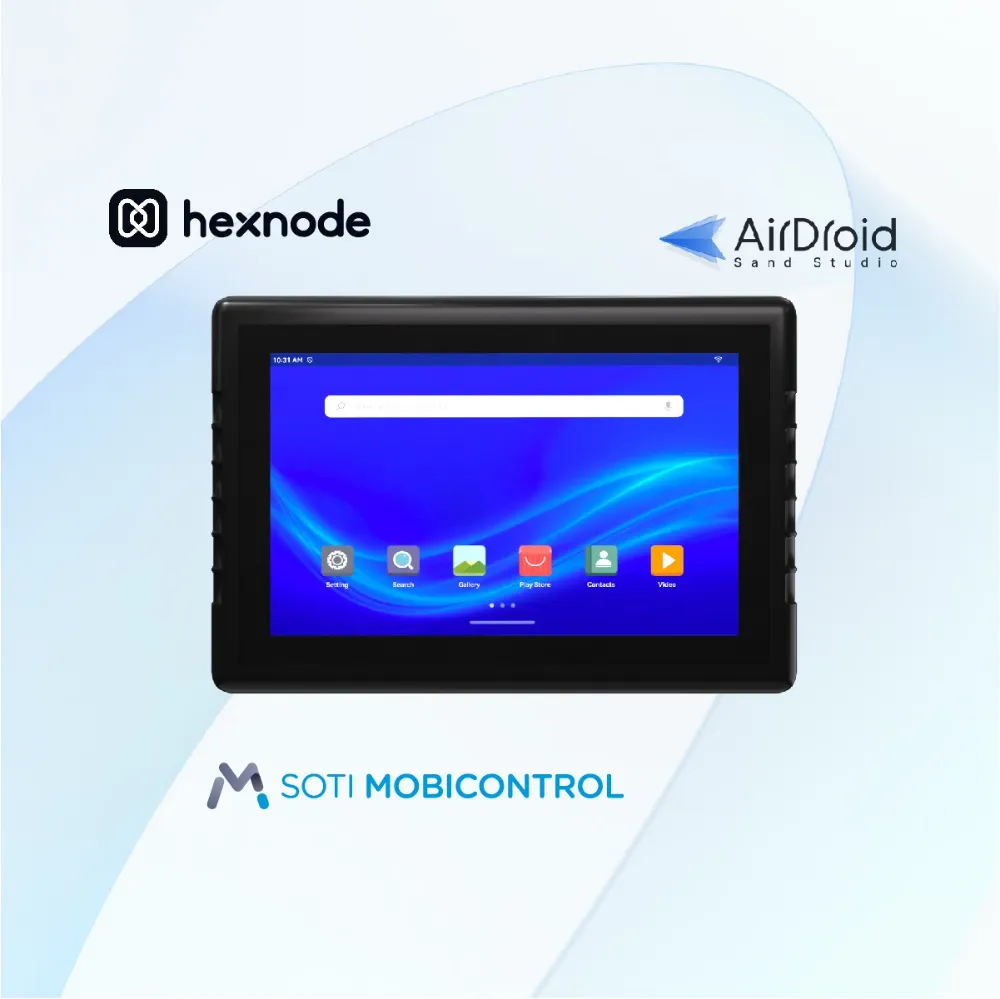 V7S rugged tablet mounted in taxi for dispatch system