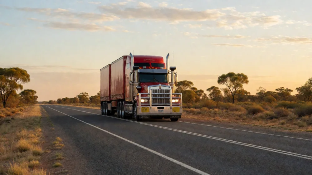 Heavy-duty truck traveling on a highway for long-haul fleet management